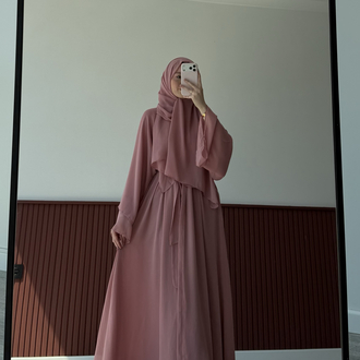 premium abaya pembe