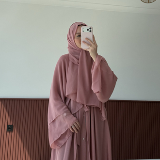 premium abaya pembe