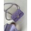 Lilac Kapitone Kumaş El ve Omuz Çantası 