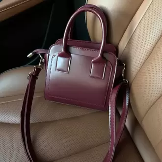 Mia Bordo Çapraz Askılı El ve Omuz Çantası