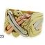 14k SOLID TRICOLORED GOLD 8 BAND PUZZLE RING