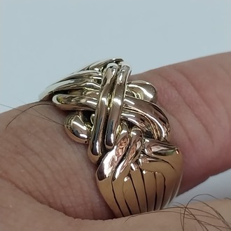 8 band and 4 band puzzle ring silver 925k