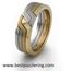 unity puzzle ring – 14k solid yellow rose white gold -4 band