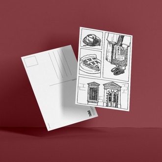 Kartpostal "Mood" – "Mürekkep" Serisi