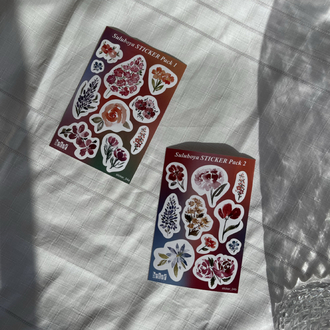 Watercolor Floral Sticker Pack 1 - 10’lu Sticker Seti