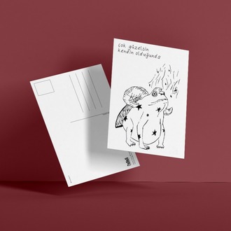 Kartpostal "Özel Kurbağa" – "Mürekkep" Serisi