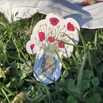 Büyük Boy Tekli Sticker - Gelincikler