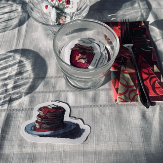Büyük Boy Tekli Sticker - Pankekler