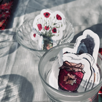 Büyük Boy Tekli Sticker - Gelincikler