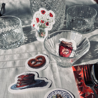 Büyük Boy Tekli Sticker - Gelincikler