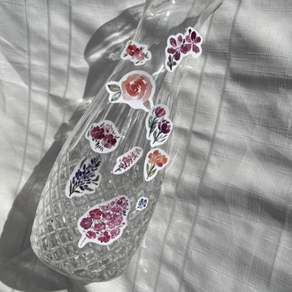 Watercolor Floral Sticker Pack 1 - 10’lu Sticker Seti