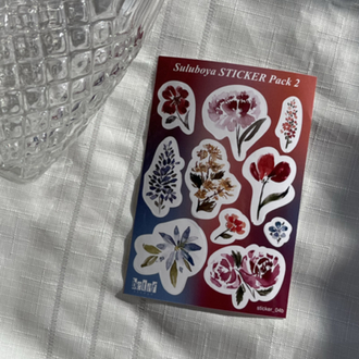 Watercolor Floral Sticker Pack 2 - 10’lu Sticker Seti