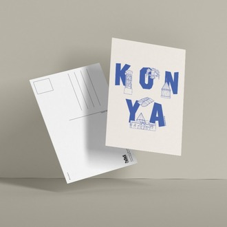 Konya Kartpostal -  "Konya" Serisi - Konya Yazılı Kartpostal