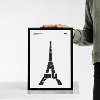 Eyfel Kulesi Poster – Paris, Fransa Duvar Dekoru, Mimari İllüstrasyon, Şehir Posteri
