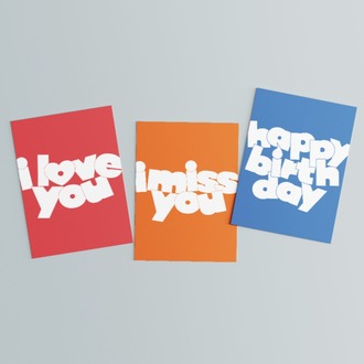 I love you (seni seviyorum) - Tipografik Kartpostal- "This is what it is!" Serisi