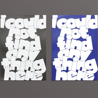 I Could Not Find Anything Here - Tipografik Poster - "This is what it is!" Serisi