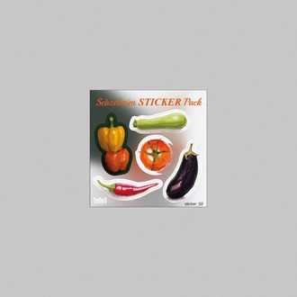 Sebzeler Sticker Pack | Dekoratif Sebze Sticker Seti (10x10 cm)