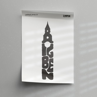Big Ben Poster – Londra, İngiltere Duvar Dekoru, Mimari İllüstrasyon, Şehir Posteri