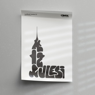 Kız Kulesi Poster – İstanbul Duvar Dekoru, Mimari İllüstrasyon, Şehir Posteri