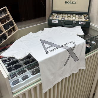Armani Exchange Göğüs Baskılı Beyaz T-Shirt