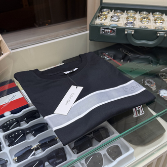 Calvin Klein Göğüs Baskılı Siyah T-Shirt
