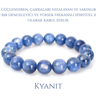 No. 919 / The Azure Alignment - Kyanit Doğal Taş Küre Bileklik