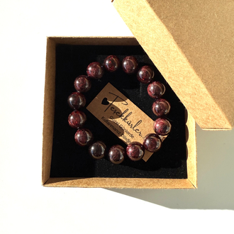 No. 908 / The Velvet Spark - Lal Taşı (Garnet) Bileklik