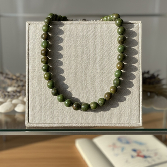 No. 107 / The Kundalini Rise - Serpantin Doğal Taş Kolye