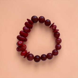 No. 997 / The Asymmetric Roots - Mercan & Akik Bileklik