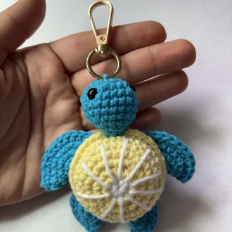 Meyveli Kaplumbağa Amigurumi Anahtarlık / Çanta Charmı