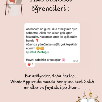 “ Aile Mektebi ” Online Atölye