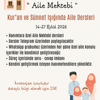 “ Aile Mektebi ” Online Atölye