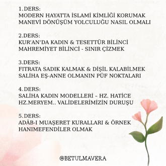 Saliha Kadın Olmak Manevi Dönüşüm Atölyesi