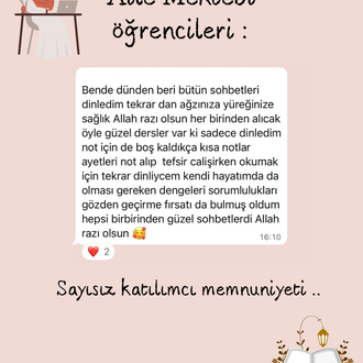 “ Aile Mektebi ” Online Atölye