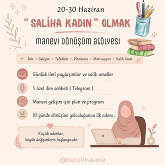 Saliha Kadın Olmak Manevi Dönüşüm Atölyesi