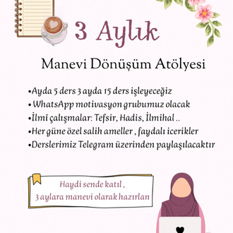 3 aylık İlim Atölyesi 