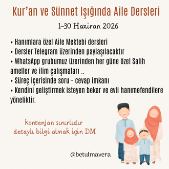 “ Aile Mektebi ” Eğitimi