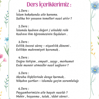 “ Aile Mektebi ” Eğitimi