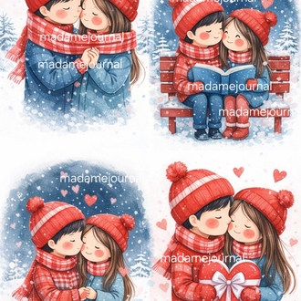 Romantik seri Sticker Set