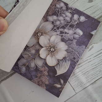 Mor tema scrapbook kağıt