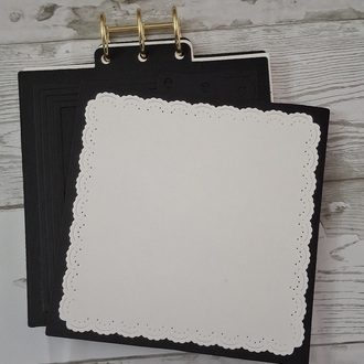 Black serisi kenarı dantelli Defter