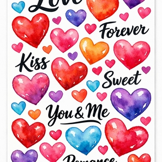 Romantik seri Sticker Set