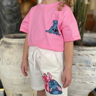 Stitch Şortlu Takım