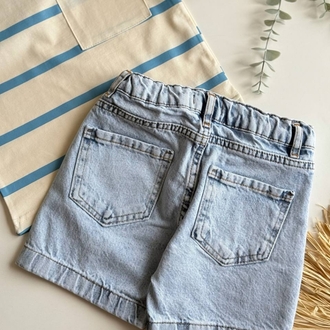 Denim şortlu takım