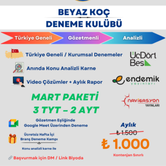 Mart Ayı Deneme Paketi (TYT+AYT)