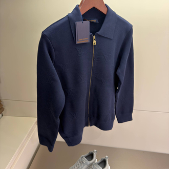 Louis Vuitton Blason Embossed Wool Zip ( Navy ) 