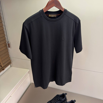 Loro Piana Logo Embroidered Cotton Tshirt