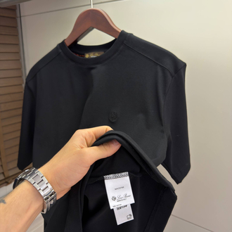 Loro Piana Logo Embroidered Cotton Tshirt
