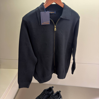 Louis Vuitton Blason Embossed Wool Zip ( Black ) 