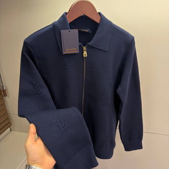 Louis Vuitton Blason Embossed Wool Zip ( Navy ) 
